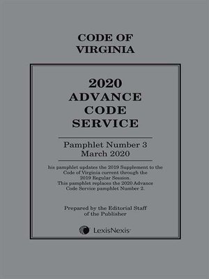 cover image of Virginia Advance Code Service